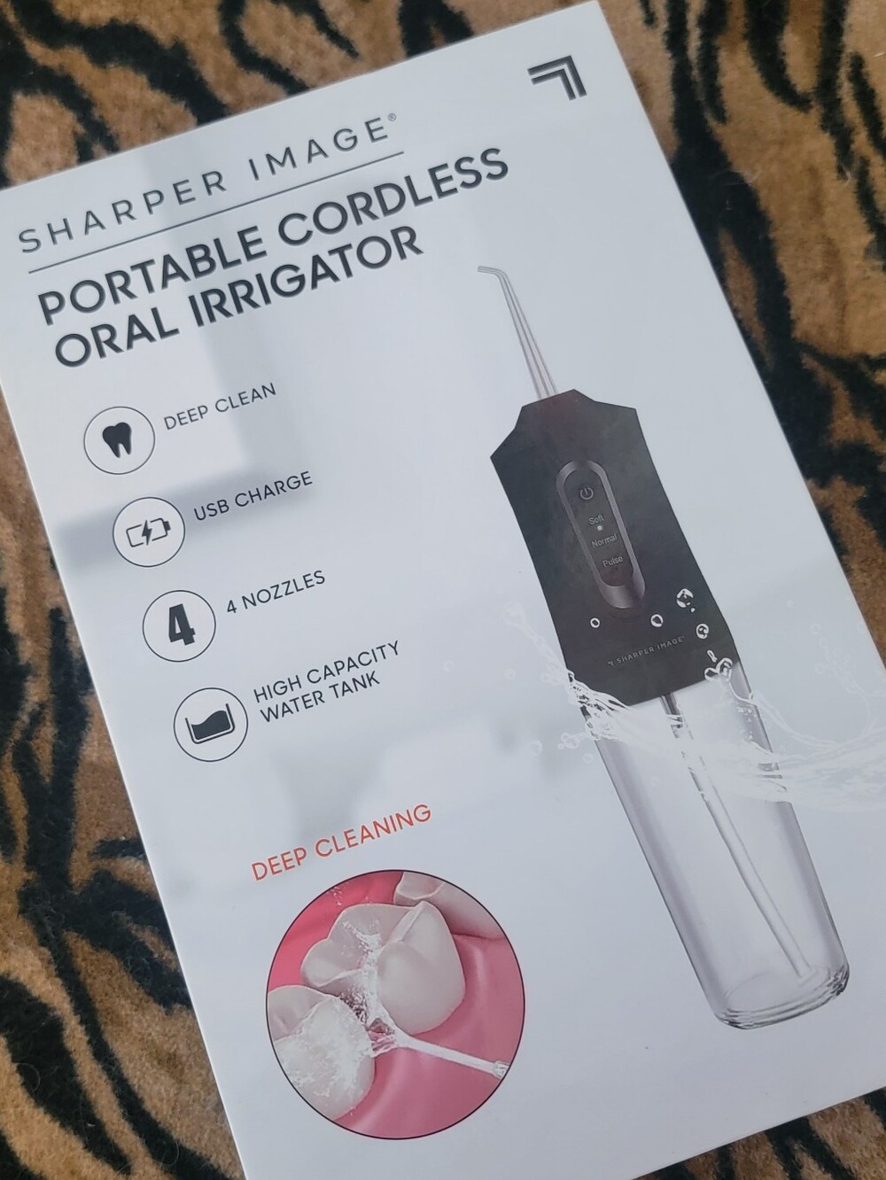 Sharper Image  Portable Cordless Water Oral Irrigator Teeth Cleaning New!